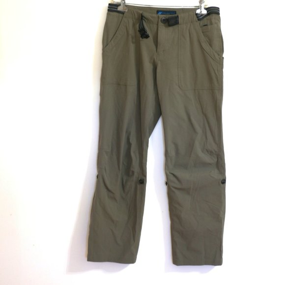Eastern Mountain Nylon Olive Green Hiking Pants Size 6-R - Picture 1 of 6